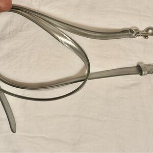 Coach metallic Silver Leather Strap